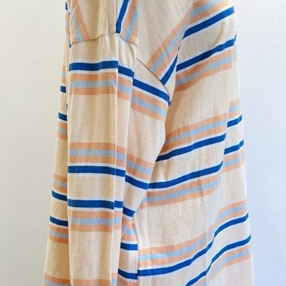 NWT SO Juniors Long Sleeve Pullover Round Neck Striped Mulit-Colored Shirt Sz L - Picture 9 of 12